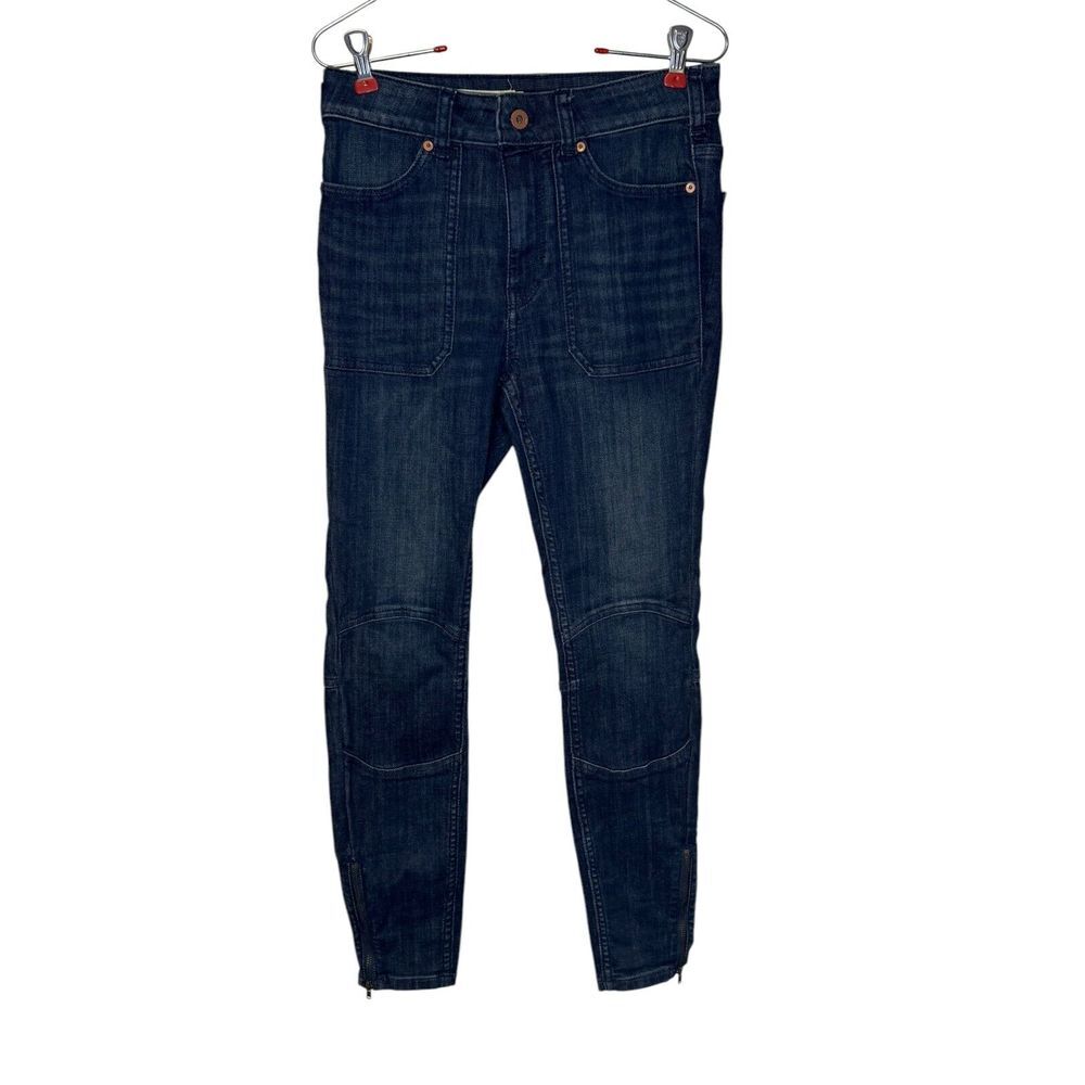 Anthropologie Pilcro Women‎ Jeans High-Rise Ankle Zip Leggings Denim Sz. 28 NWOT